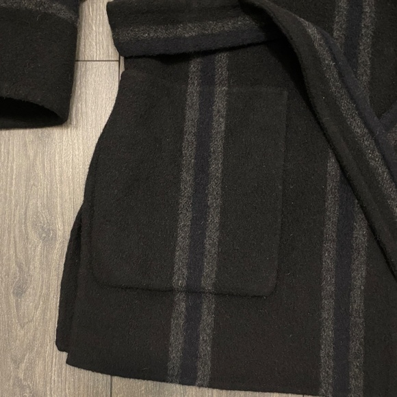 Vince Striped Wool Blend Blanket Coat Size XS - Picture 5 of 10